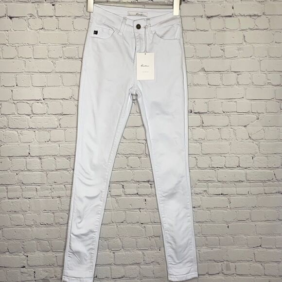 Kancan Estilo High Rise Skinny Jeans White 23 NWT - Picture 5 of 13